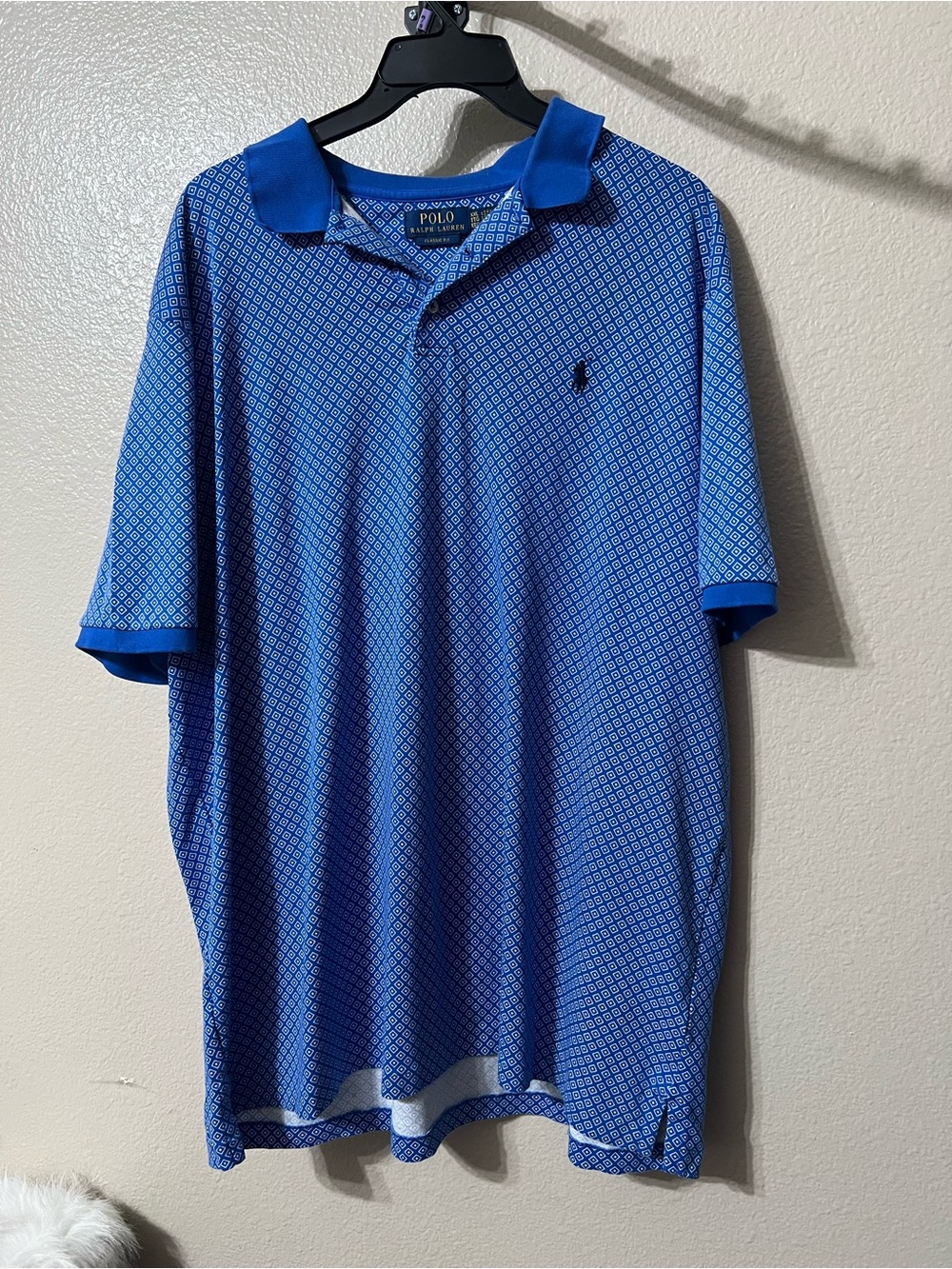 Polo by Ralph Lauren Blue geometric Polo Shirt 2XL